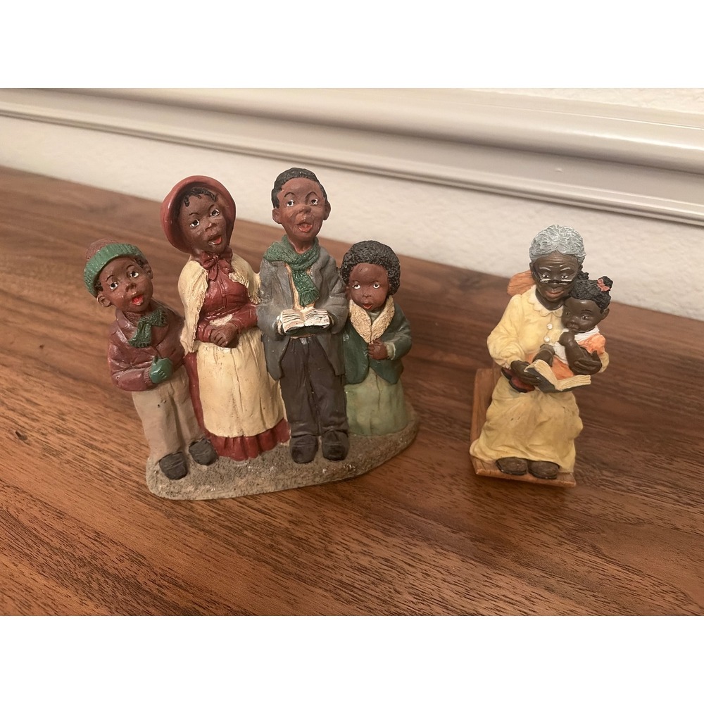 Vintage Afrocentric Figurine Bundle Martha Holcombe Carolers‎ & Vantage Point